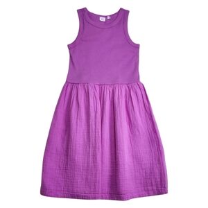 GAP Kids NWT Crinkle Gauze Tank Dress In Budding Lilac Purple Girls Sz XL 12